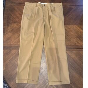 Orvis Men's Pleated Khaki Trousers Dress Pants, Cuffed, Casual Business‎ |O1